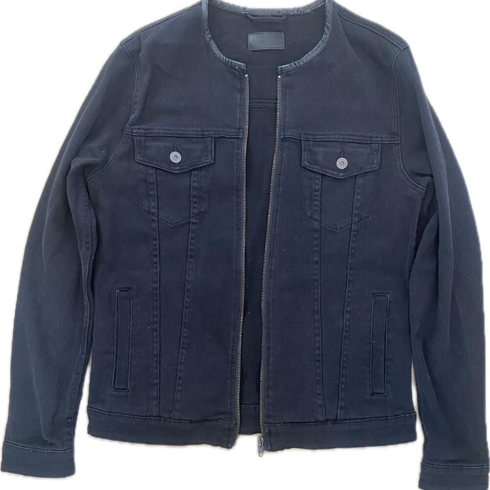 Asos Men's Navy and Black Jacket